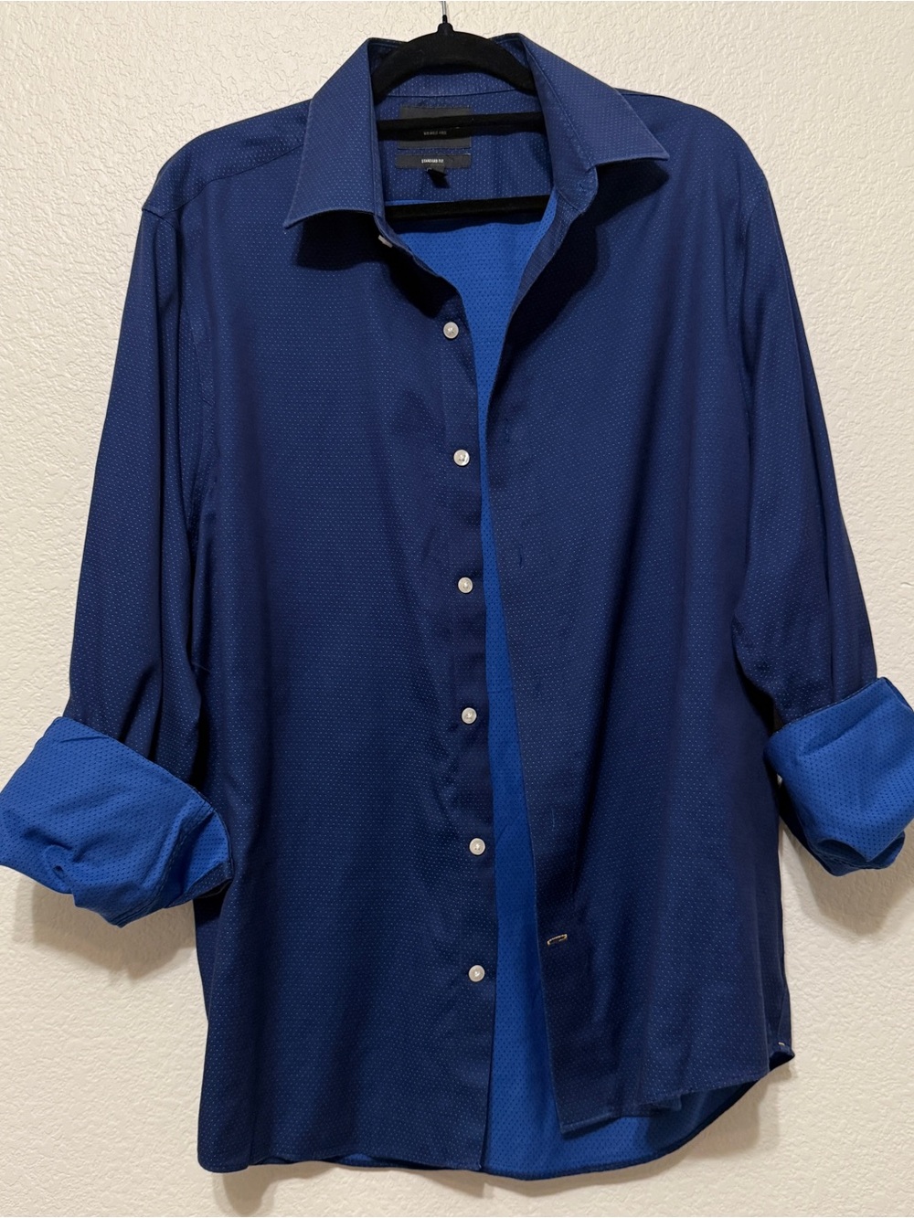 🦕Bonobos| Wrinkle-Free Standard Fit Blue Micro Dot Button Down Shirt Men’s Large
